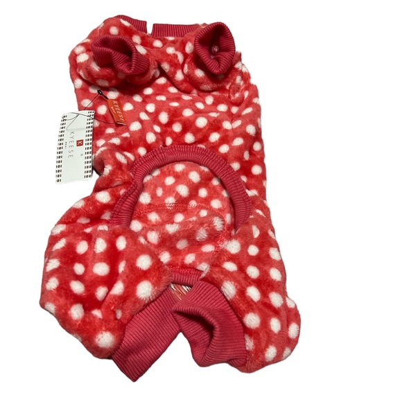 NWT KYEESE Dog Pajamas Polka Dot Size Medium Polka dot onesie Very soft and warm - Picture 5 of 13